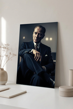 Ulu Önder Atatürk Portre Cam Tablo | Vitraum