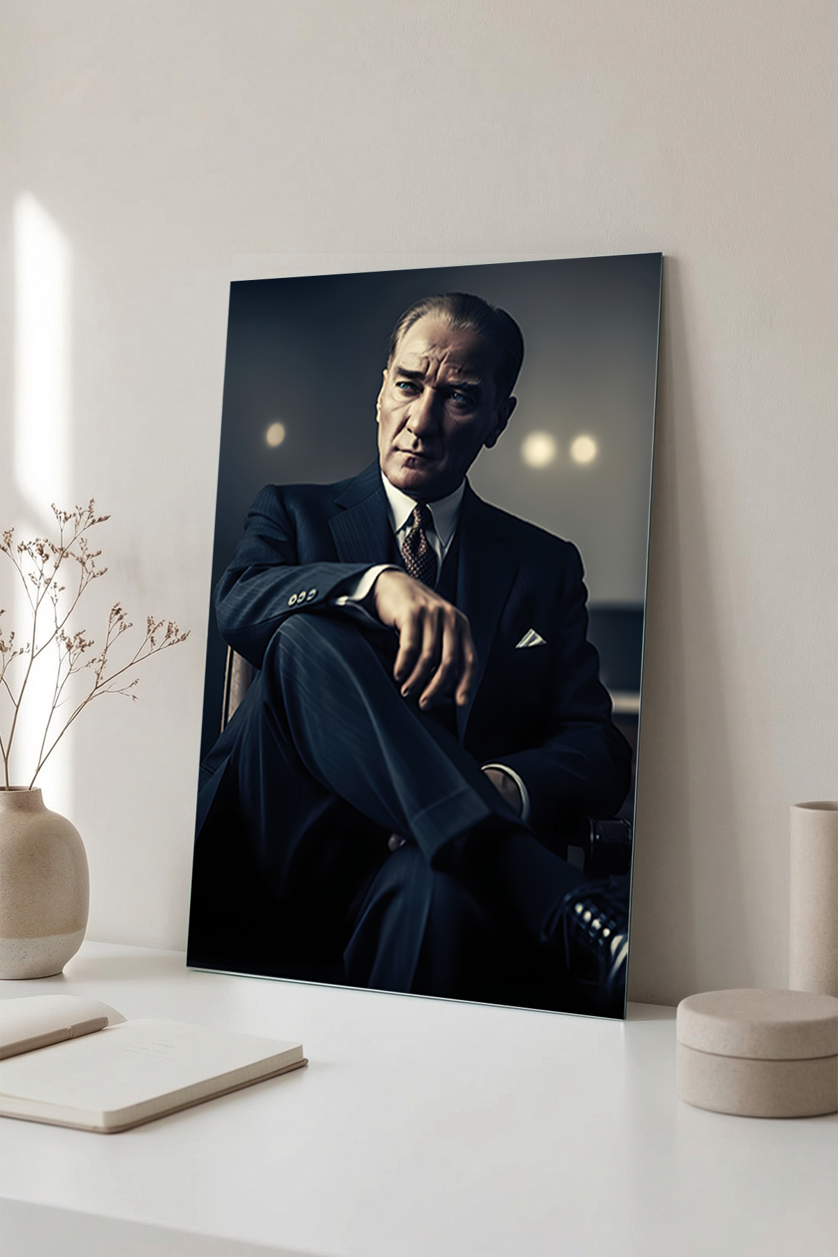 Ulu Önder Atatürk Portre Cam Tablo | Vitraum