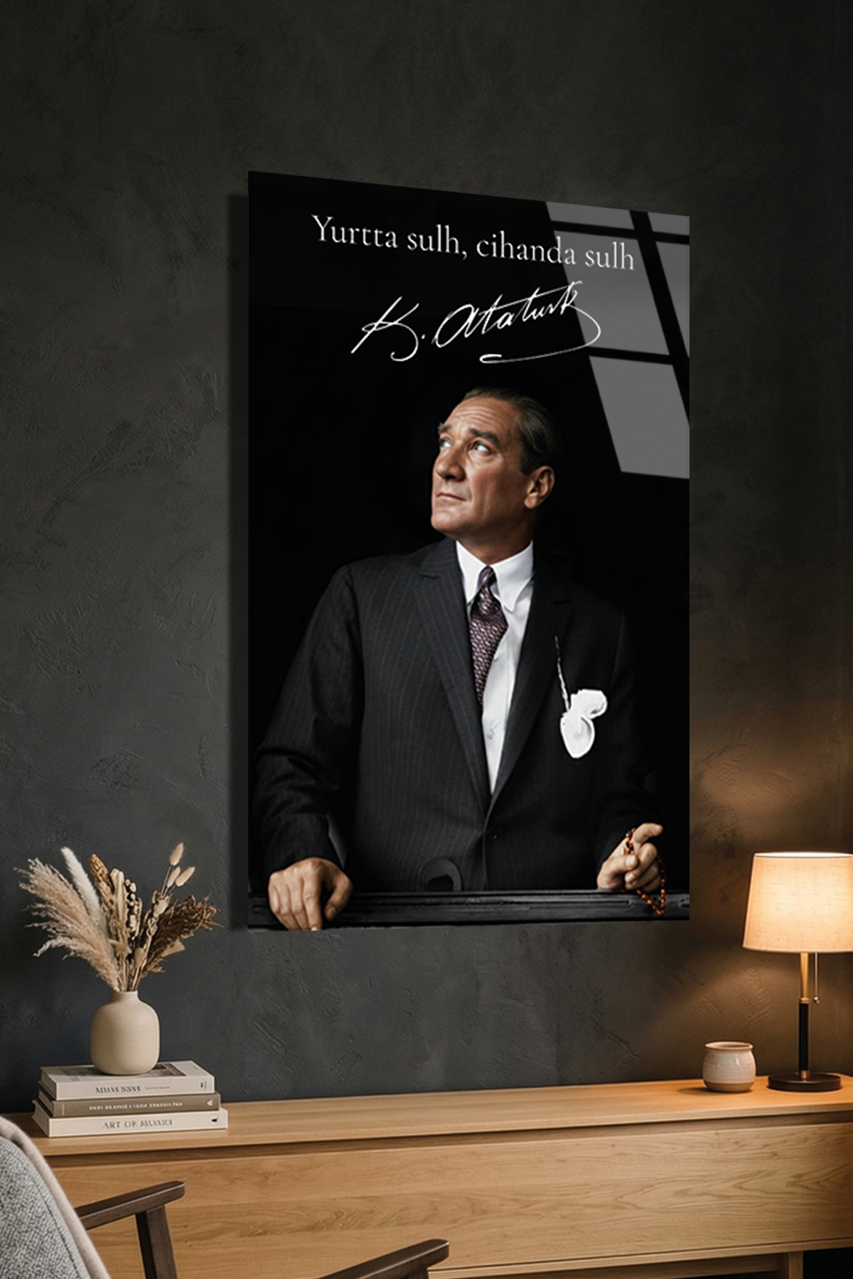 Yurtta Sulh Cihanda Sulh Atatürk Cam Tablo | Vitraum